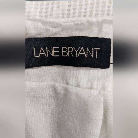 Lane Bryant The Laney Wide Leg Crop Linen Women's Pants Size 26 - Picture 7 of 10